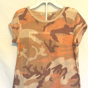 WE THE FREE PEOPLE Women's Camouflage Camo Boxy Oversized T-Shirt ~Size S